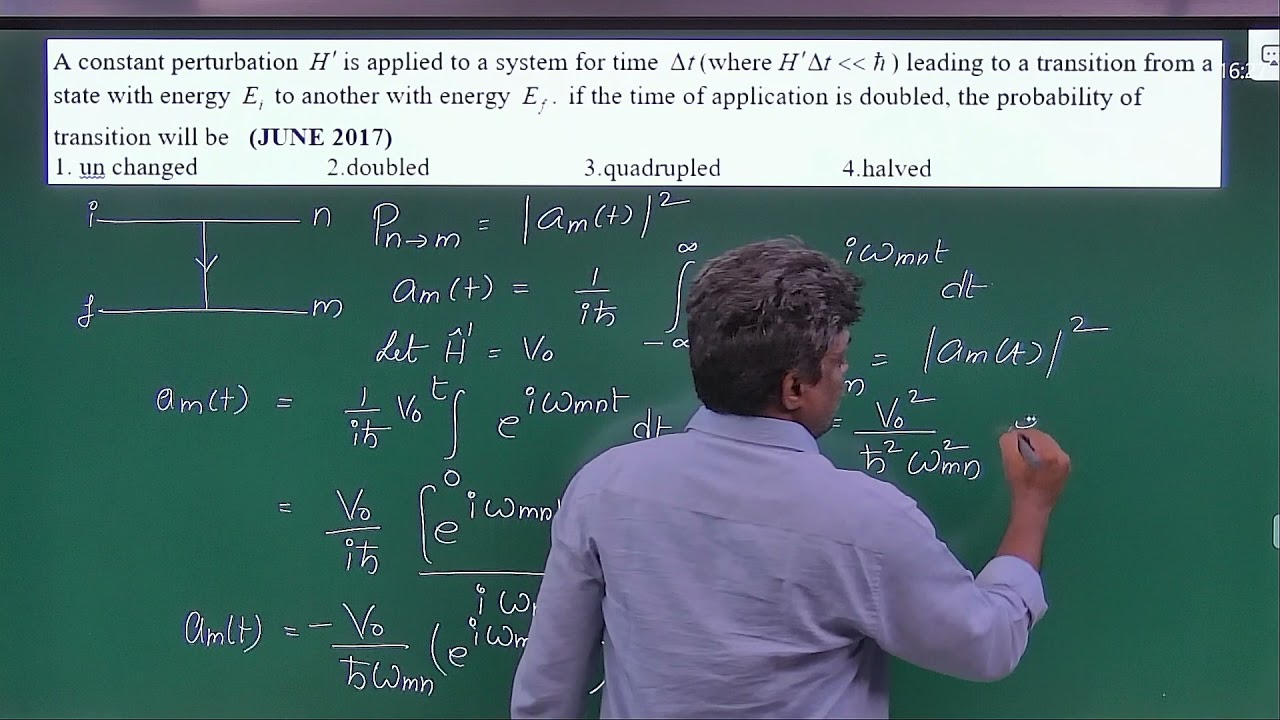 CSIR /QM Perturbation Theory (June 2017)