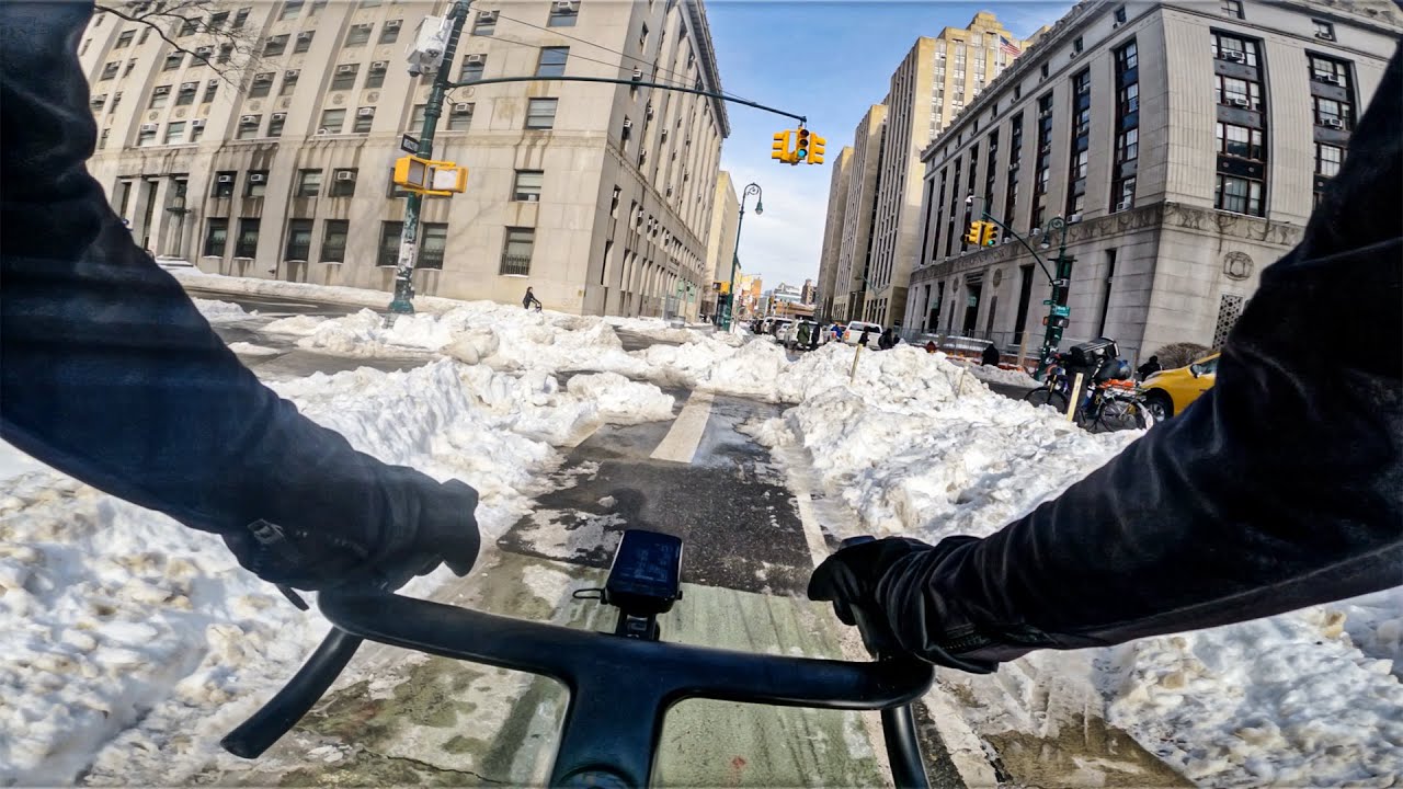 Another Snowy and Slushy NYC Bicycle Commute to Brooklyn and Over the BK Bridge