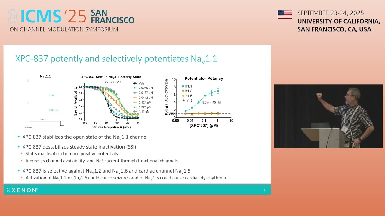 Selective potentiation of Nav1.1 channels in dravet mice suppresses spontaneous seizures....