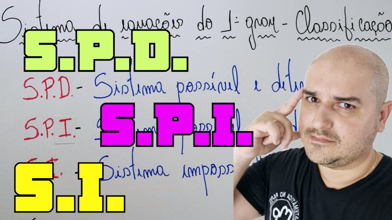 Sistema de equa&ccedil;&otilde;es do 1&deg; grau - Sistema poss&iacute;vel determinado, indeterminado e imposs&iacute;vel SPD SPI SI