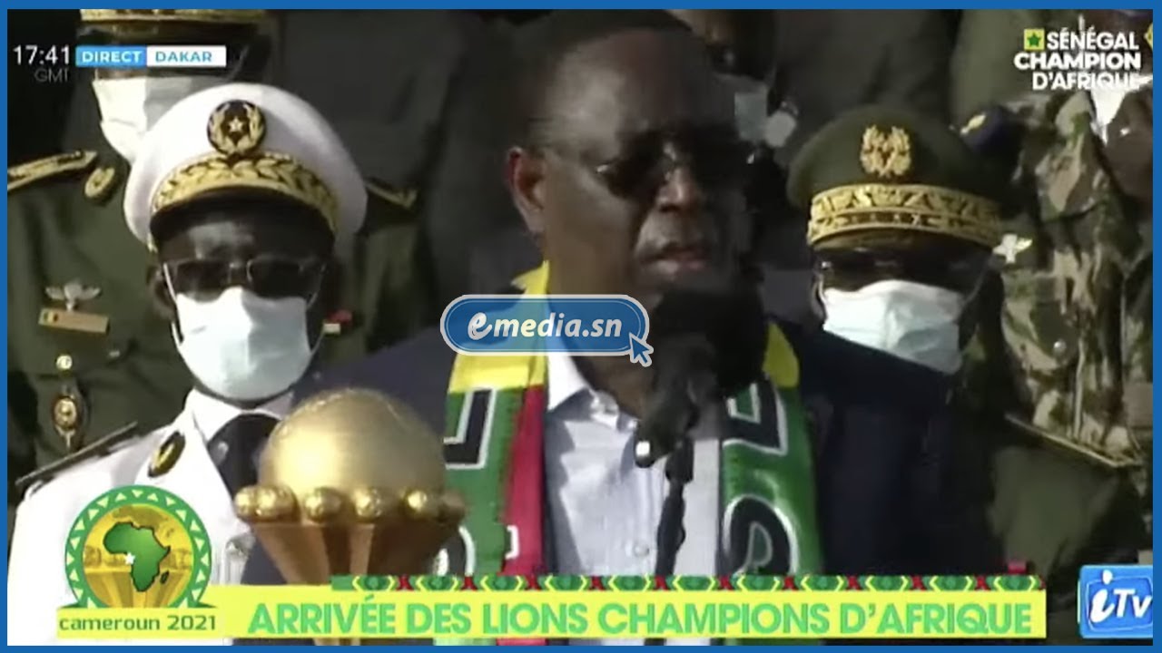 Arrivée des lions champions d'Afrique : Le discours du président Macky Sall