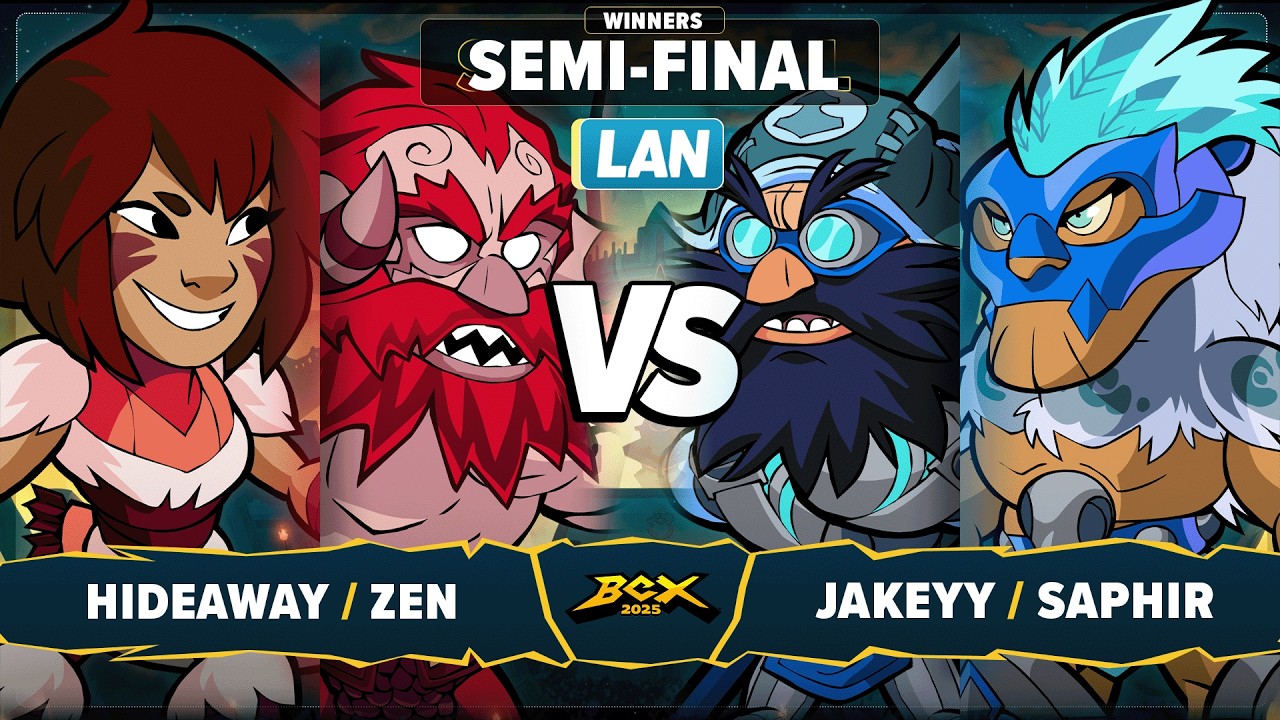 Hideaway & Zen vs Jakeyy & Saphir - Winner Semi Final - Brawlhalla World Championship 2025 - LAN 2v2