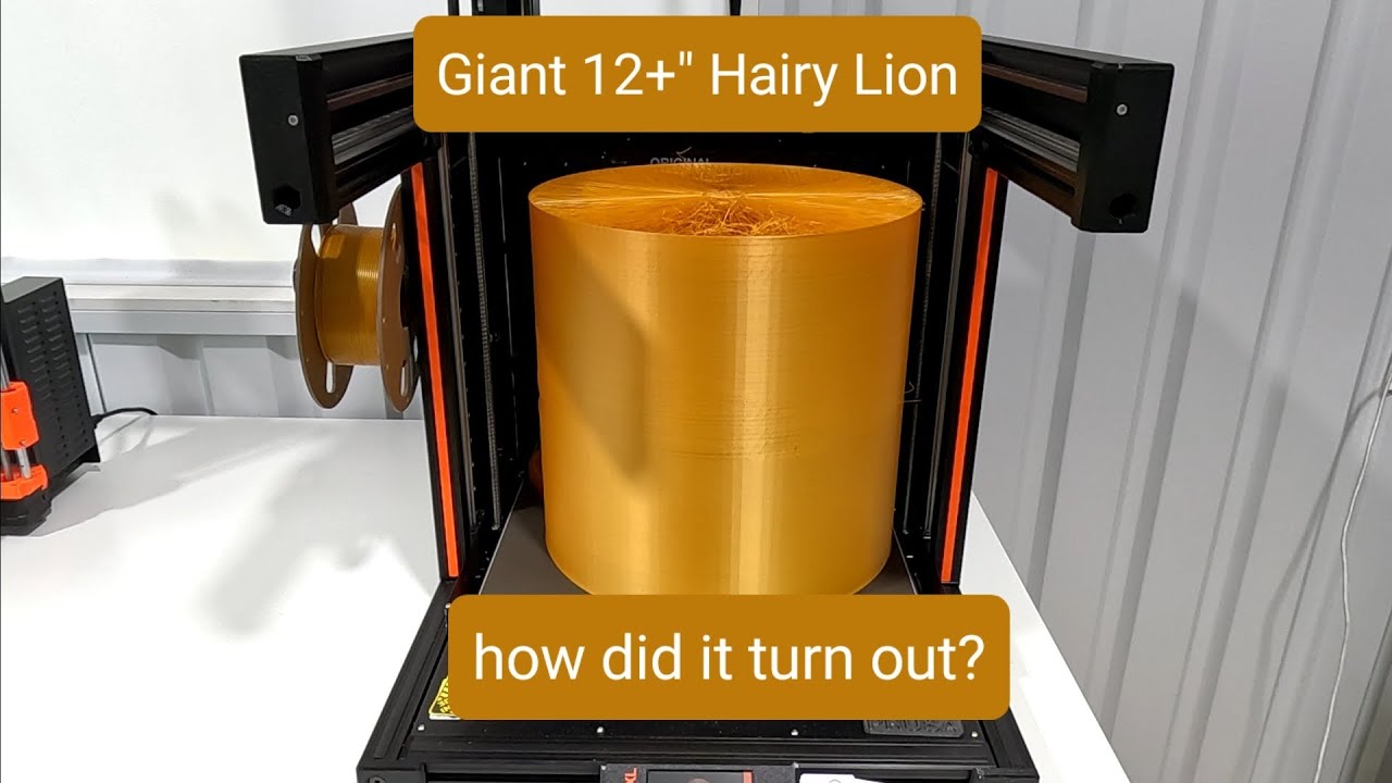 Печать гигантского мохнатого льва на Prusa XL — как получился результат?