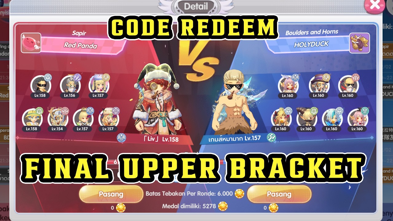 ROX RED PANDA VS HOLYDUCK WOC S11 TEAM TERMAHAL DI DUNIA