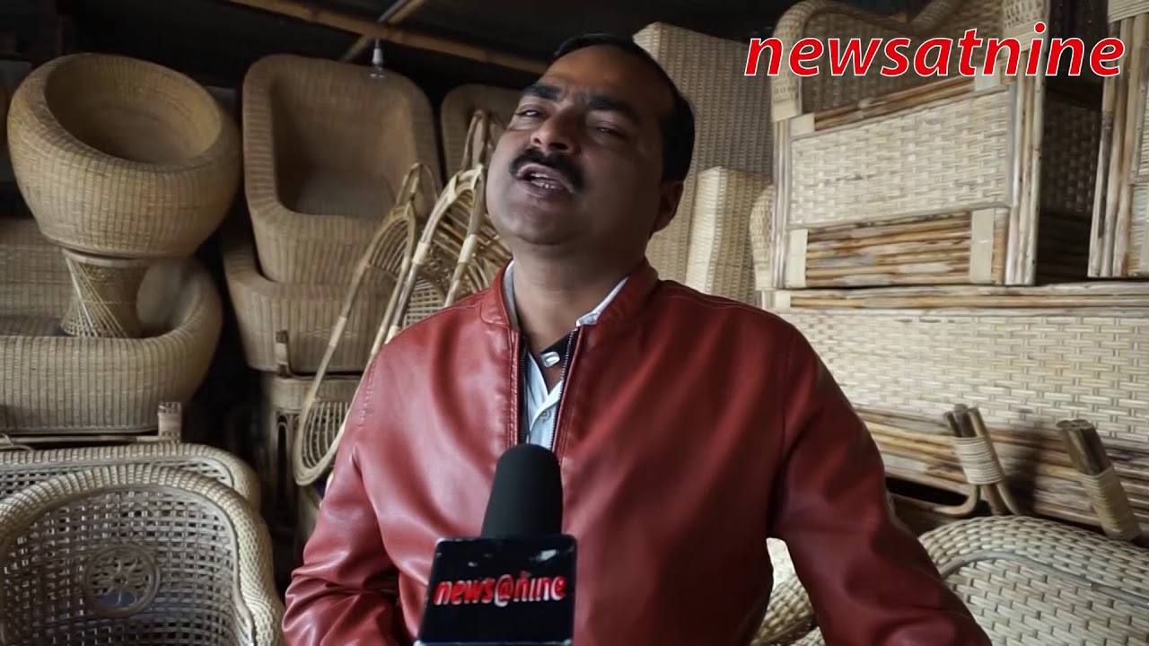 Cane furniture in Siliguri.