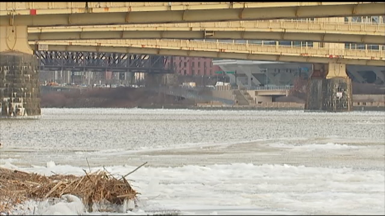 As local salt stockpiles shrink, icy rivers cause delivery delays for barges