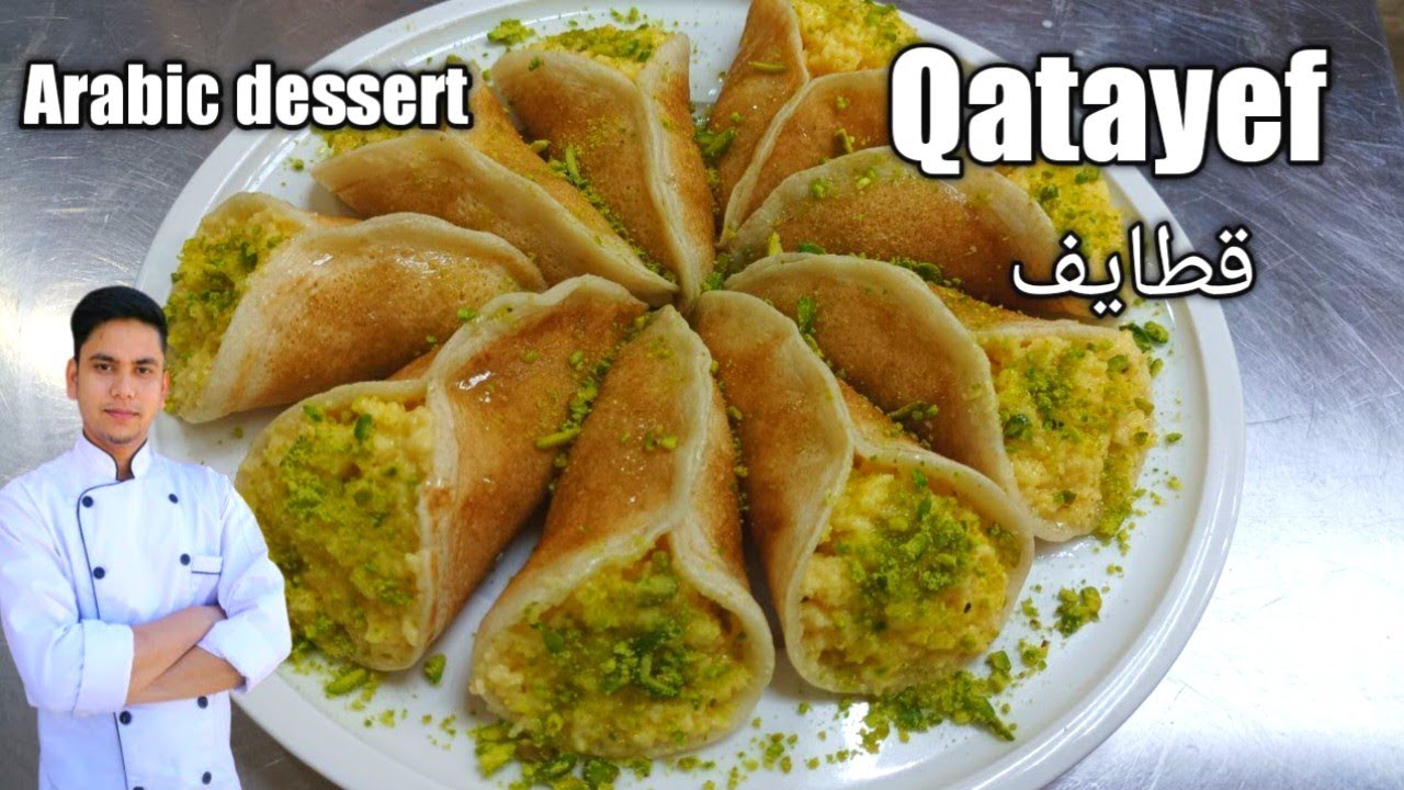 Qatayef Middle Eastern Dessert / Qatayef With Cream recipe/