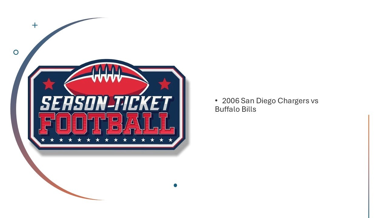 Season Ticket Football - Replay of 2006 San Diego Chargers vs Buffalo Bills