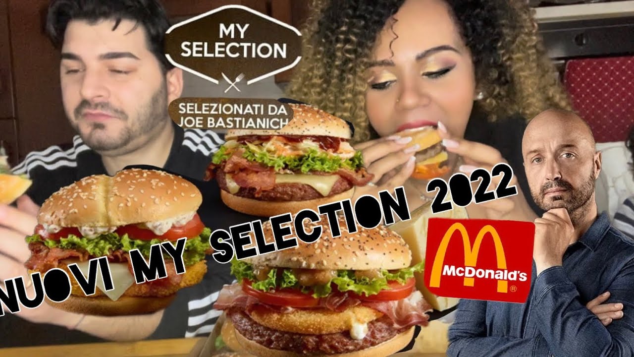 NUOVI MY SELECTION MCDONALD&rsquo;S 2022 di JOE BASTIANICH🍔 MUKBANG EATING SHOW ITA