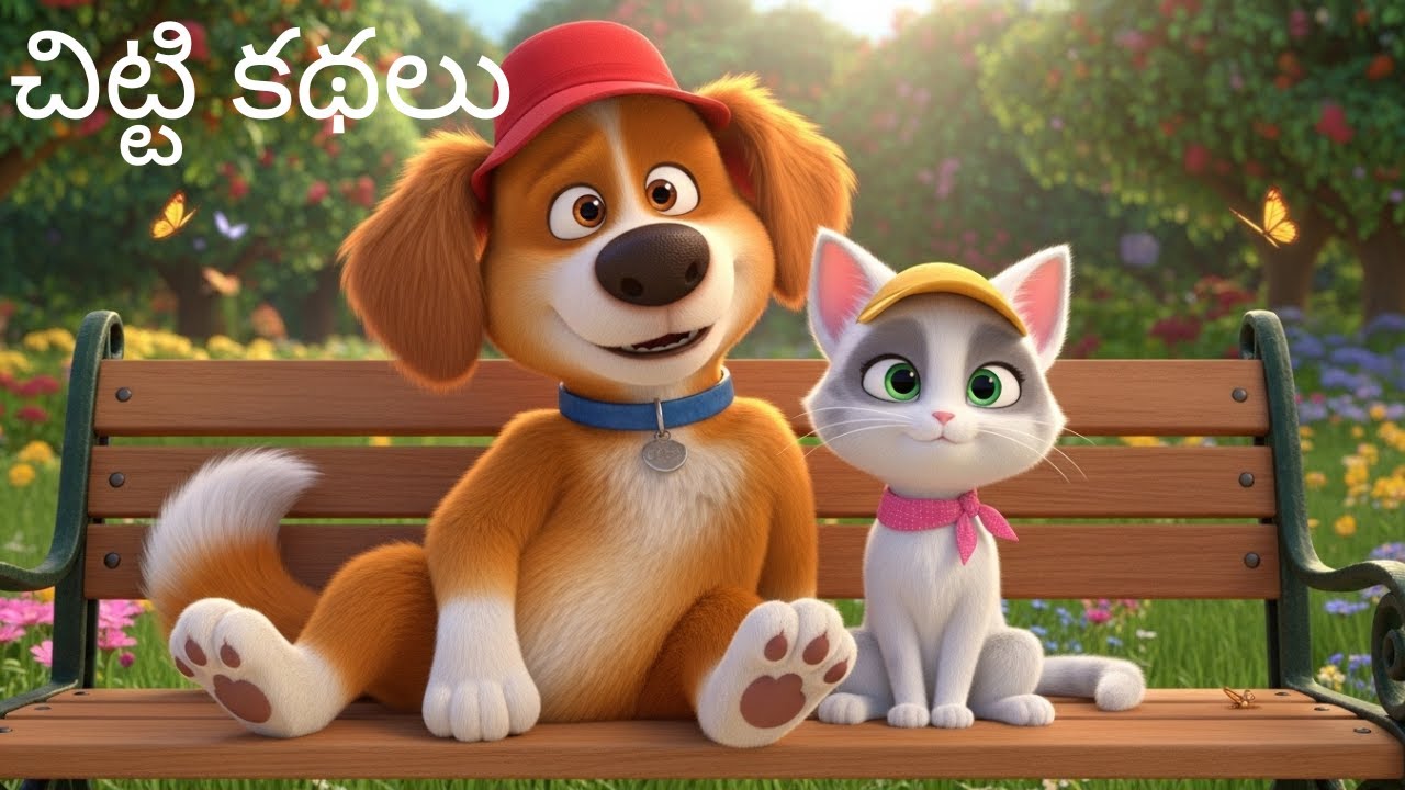 Chitti Kadhalu &ndash; Funny Cat & Dog Cartoon | Telugu Kids Story