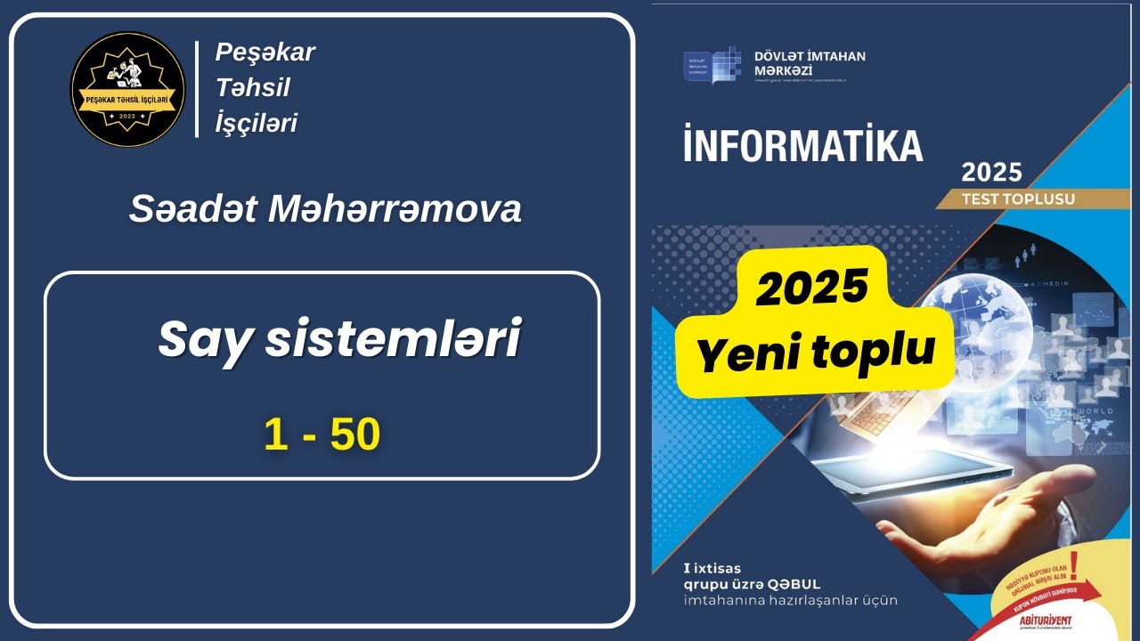 Say sistemləri 1-50. İnformatika DİM 2025. Səadət Məhərrəmova