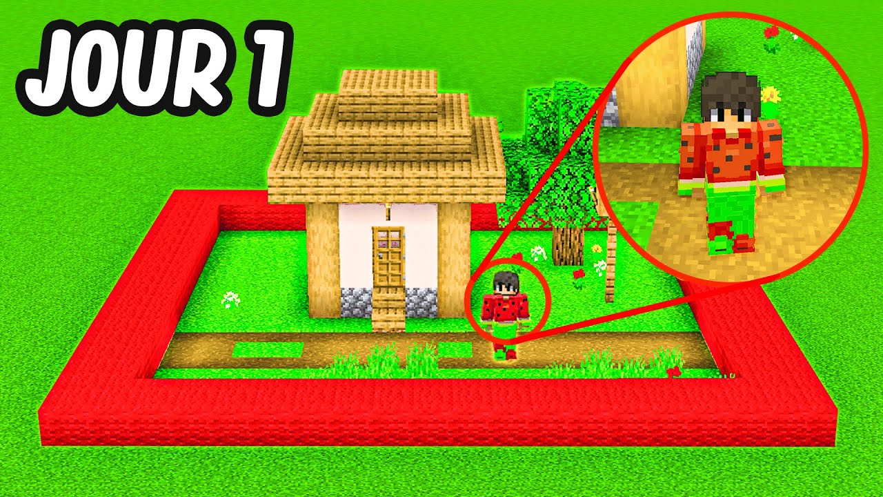 J'ai survécu dans un CHUNK sur Minecraft Hardcore..