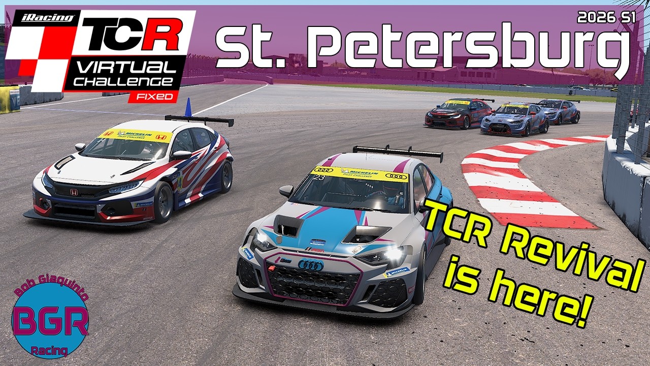 Первый взгляд на совершенно новый Audi R3 LMS Gen2 TCR на Гран-при Санкт-Петербурга в iRacing.