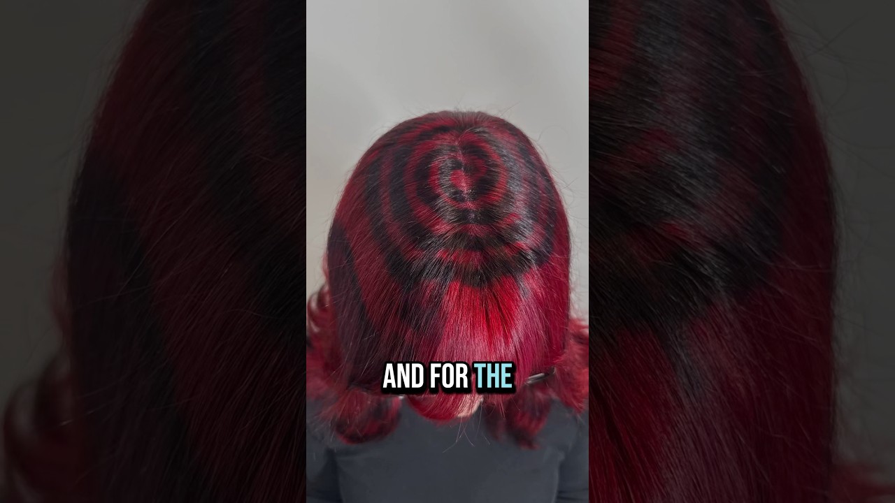 Red and black spiral hair transformation #althair #haircolor #redhair #alternativefashion #hair