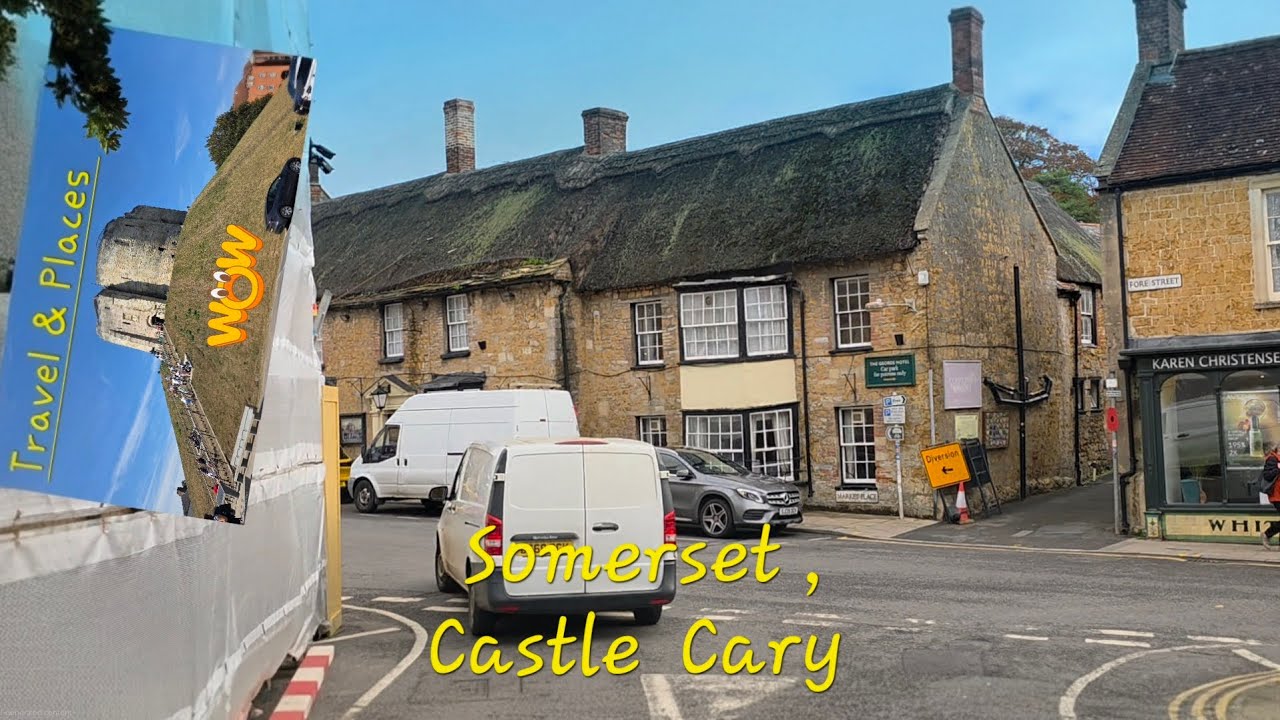 Driving in SOMERSET, CASTLE CARY 