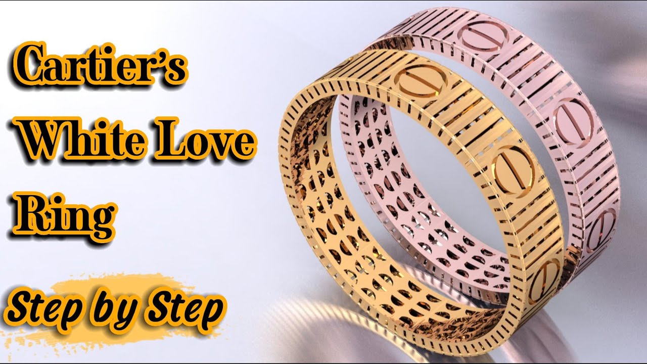 💫How I Designed White Love Ring  Step-by-Step.