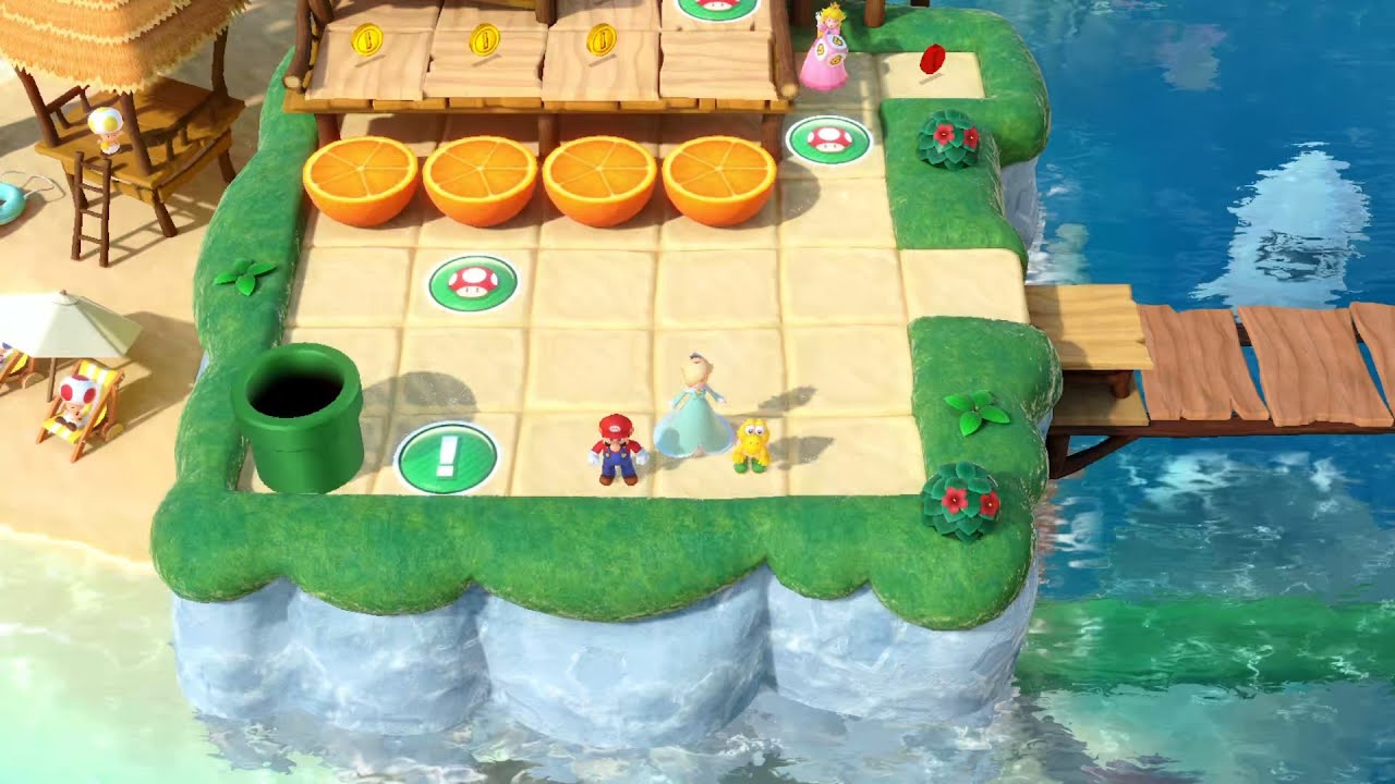 Super Mario Party Partner Party Watermelon Walkabout Rosalina Koopa Troopa vs Wario Waluigi