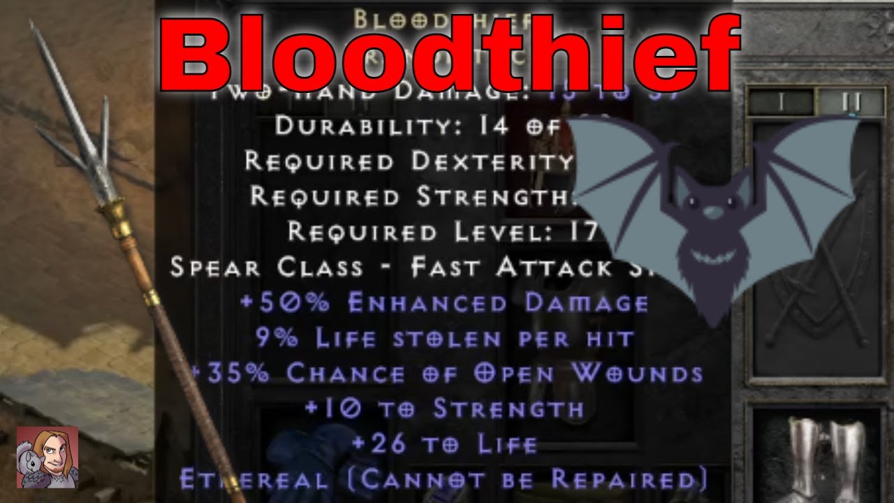 D2R Unique Items - Bloodthief (Brandistock)