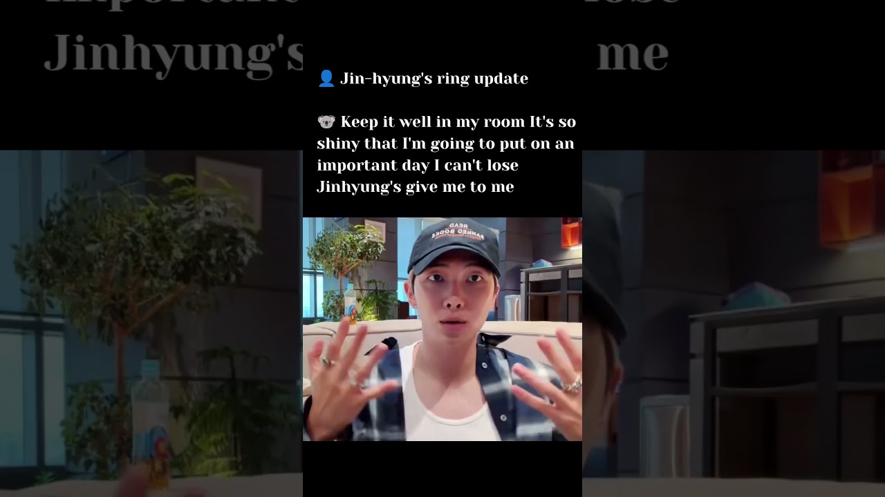 Jin's gifted ring update.... 💍 #rm #bts #namjoon #seokjin
