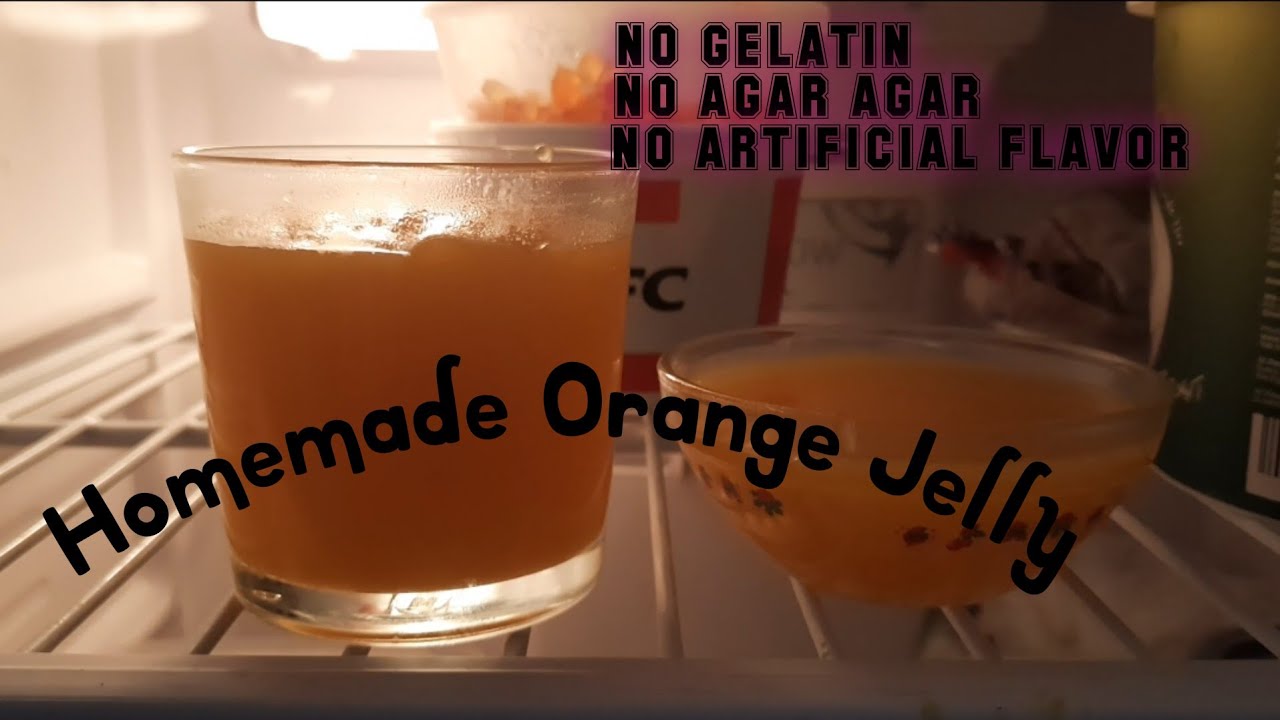 ORANGE JELLY USING FRESH ORANGE JUICE/ NO GELATIN/NO AGAR AGAR