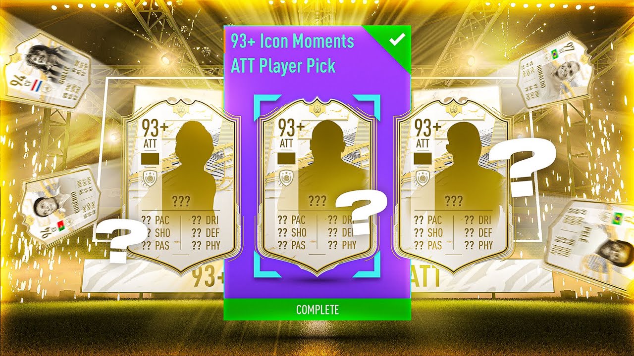 What do you get from 3 Guaranteed 93+ Icon Moments Attacker Player Pick Packs?