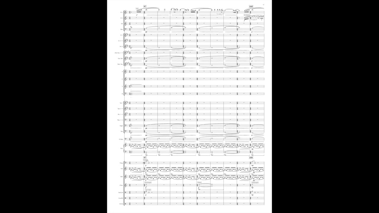 NEON NIGHTS for concert band, SATB choir, and electronic track (2023)