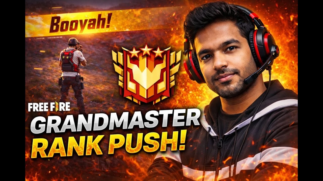 🔴 LIVE GRANDMASTER Rank Push 🔥 | Booyah Gameplay | Road to Heroic with Subscribers | Free Fire Liv