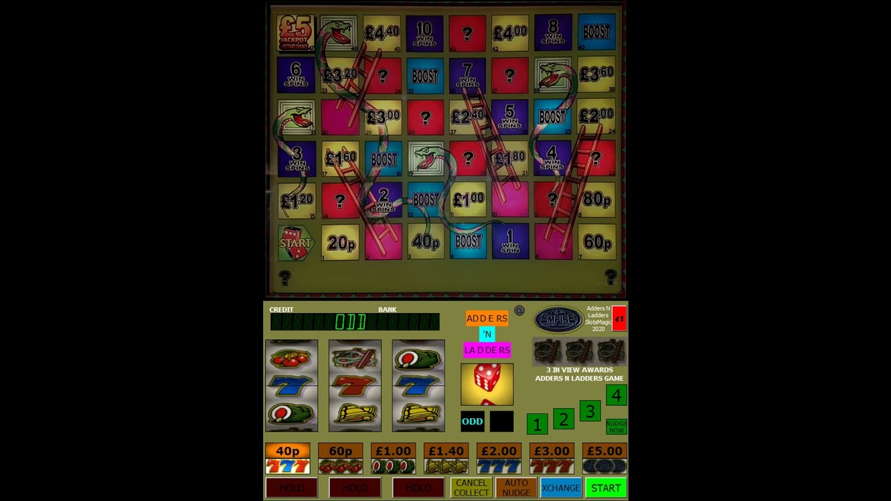 £50 Challenge on Empires Adders and Ladders £5 cash JP 20p play