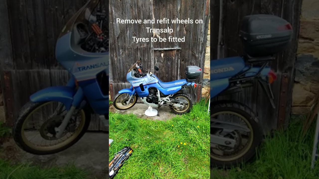 Honda Transalp XL600V wheels removal and refit (new tyres)