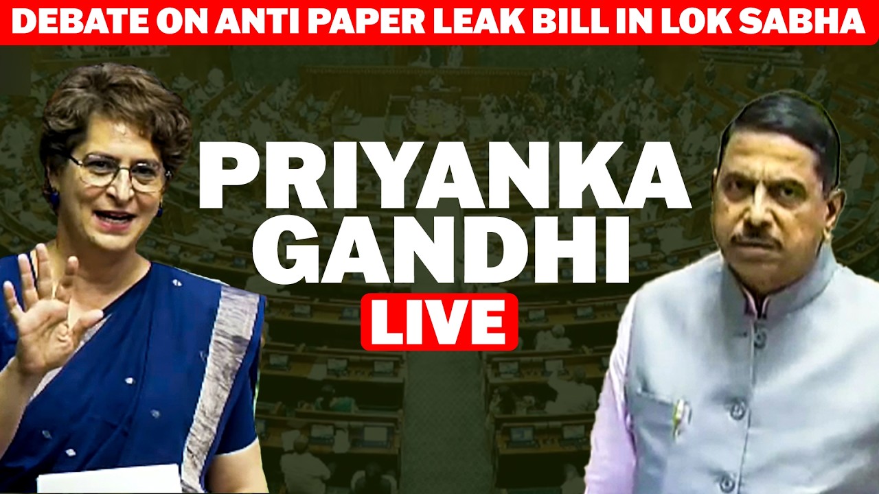Priyanka Gandhi LIVE | Debate on Anti Paper Leak Bill in Lok Sabha | PM Modi | Students protest |CJP