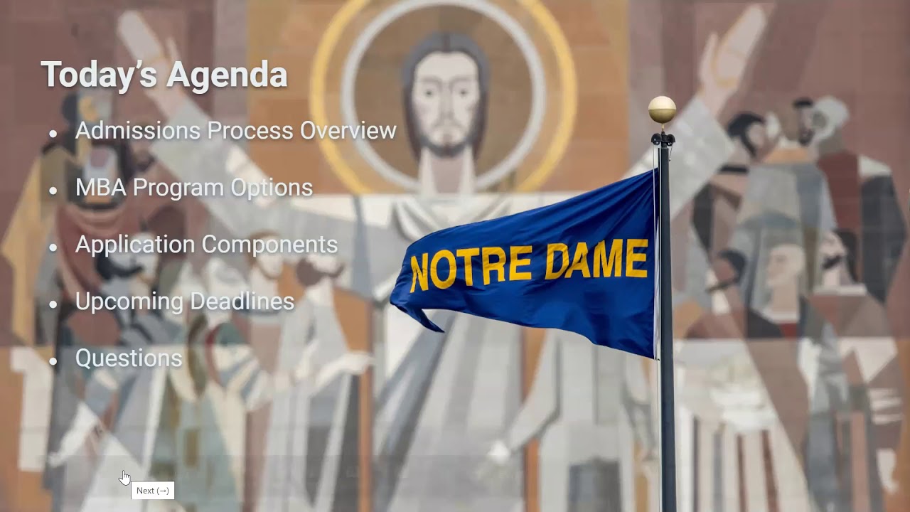 Notre Dame MBA Application Q&A Webinar 12 9 20