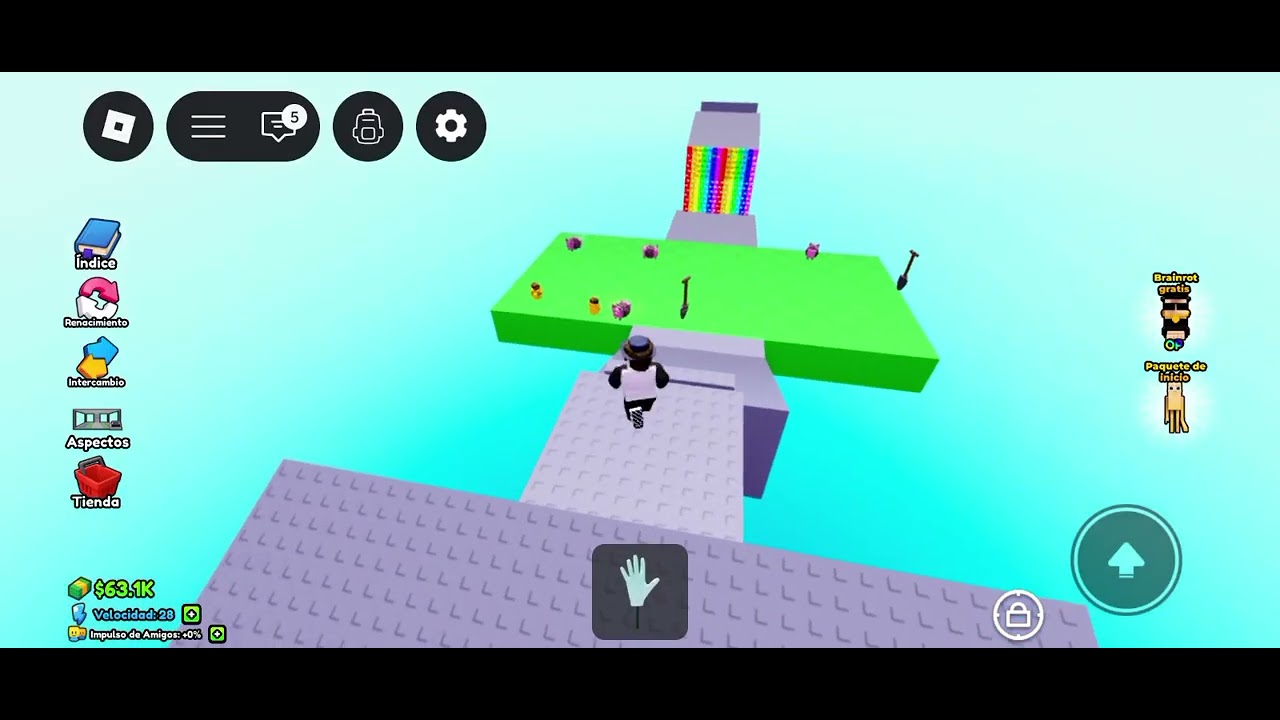 Jugando por primera vez parkour para brain roots