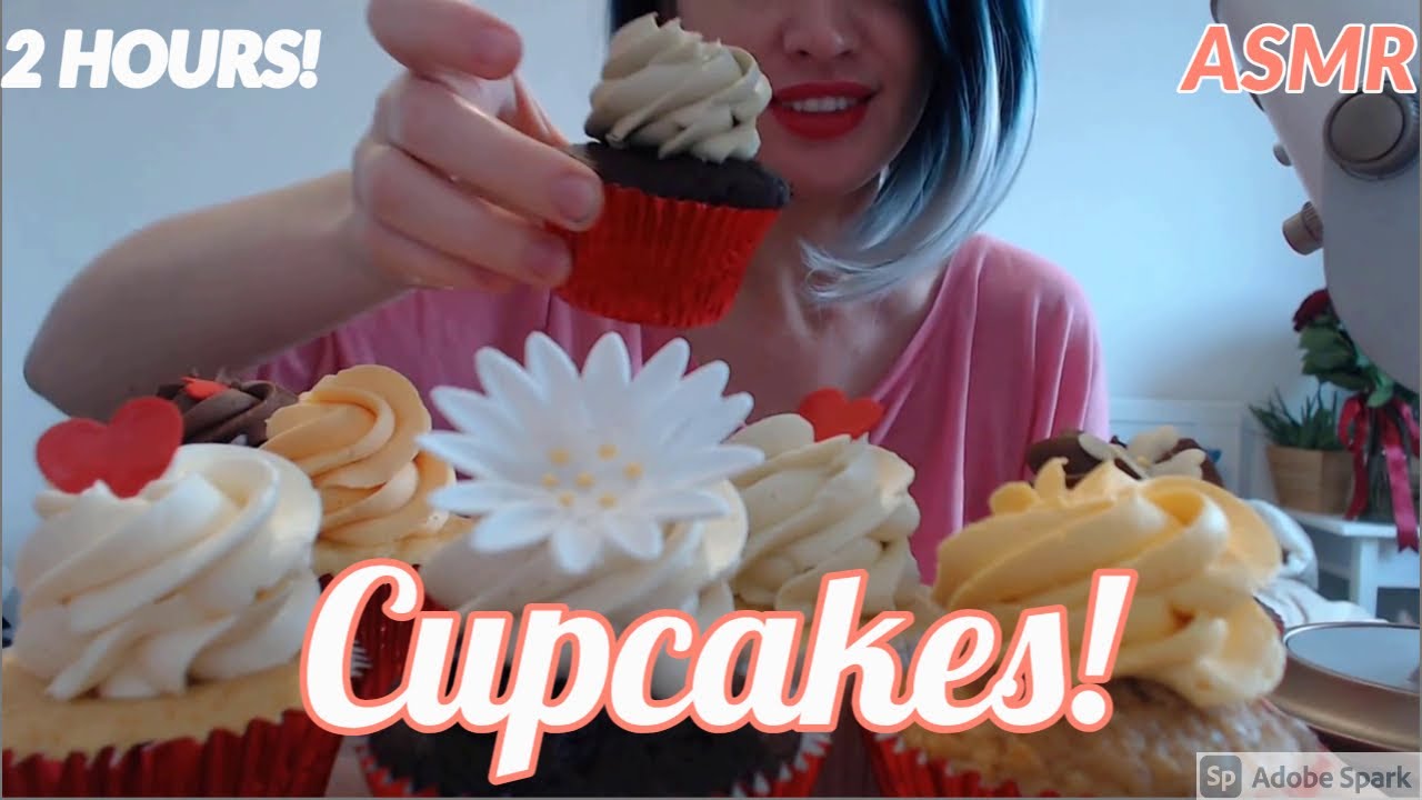 ASMR Eating Cupcakes 2 Hours Relaxing Sounds   | No Talking | Joy Chew  音フェチ