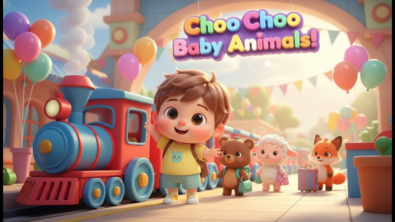 Train Choo Choo Crying Baby Animals – Nursery Rhyme, Animal Sounds, and Fun Toddler Adventure