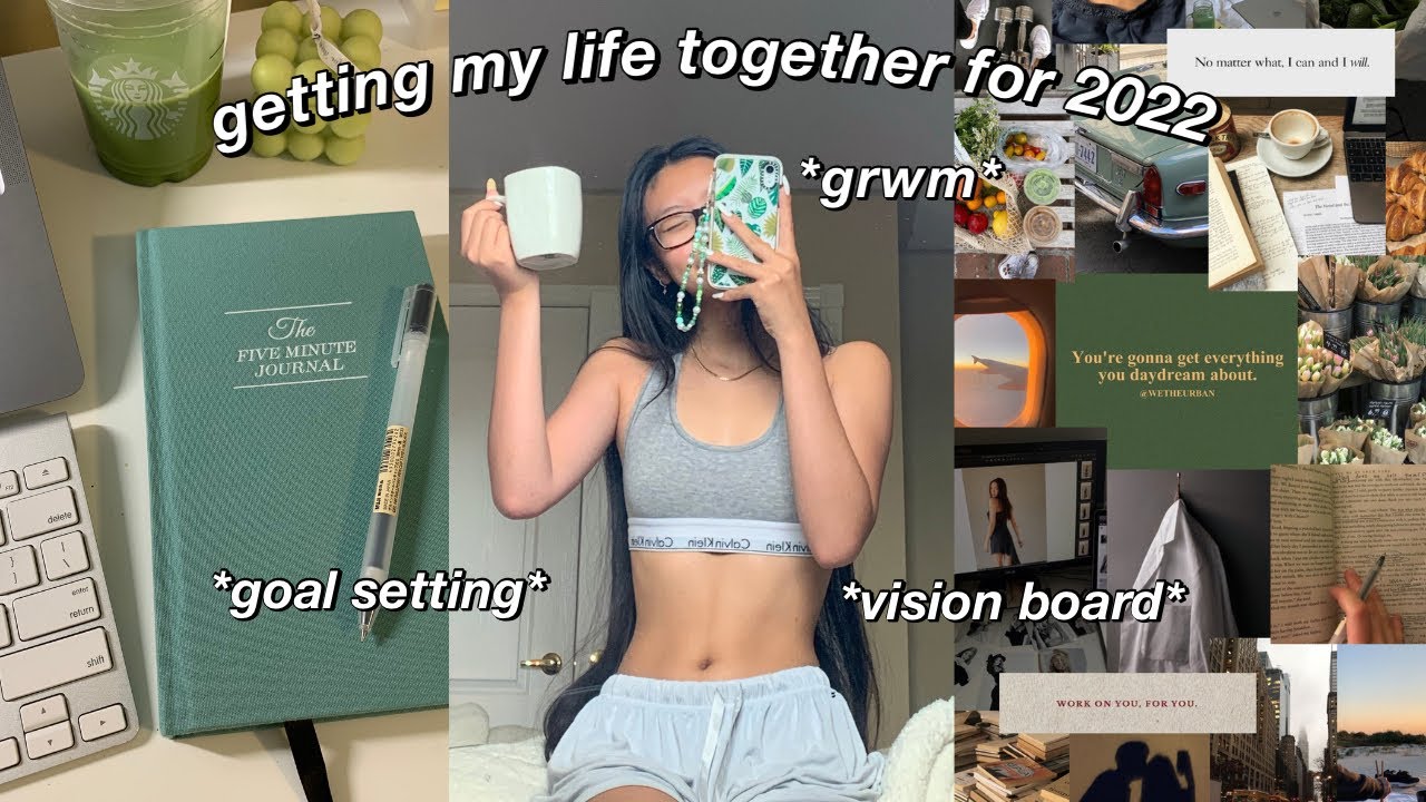 2022 GLOW UP & RESET | goal setting, new habits, vision board & 2021 recap 🌱
