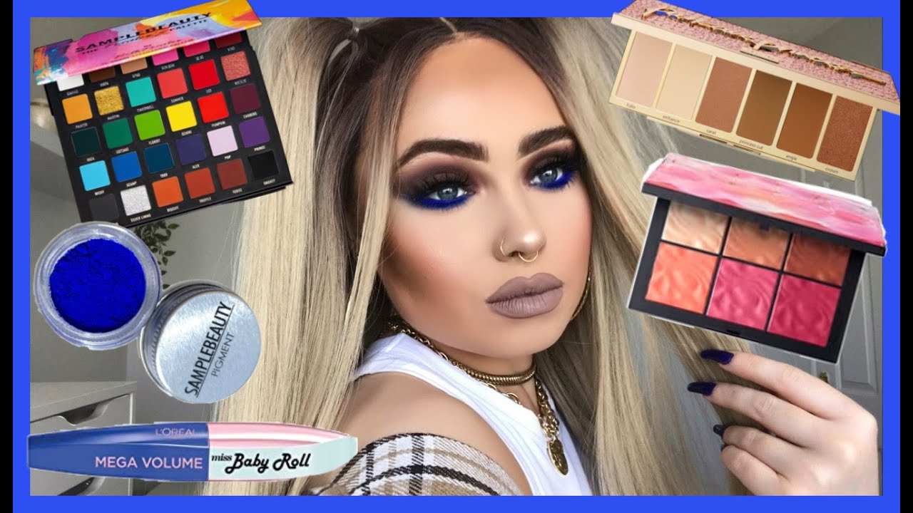 Smokey Grunge With A Pop Of BLUE | GRUNGE GLAM MAKEUP TUTORIAL
