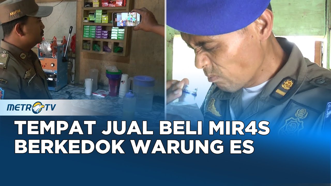 Petugas Satpol PP Demak Sita Ratusan Botol Mir4s di Warung Es Moni