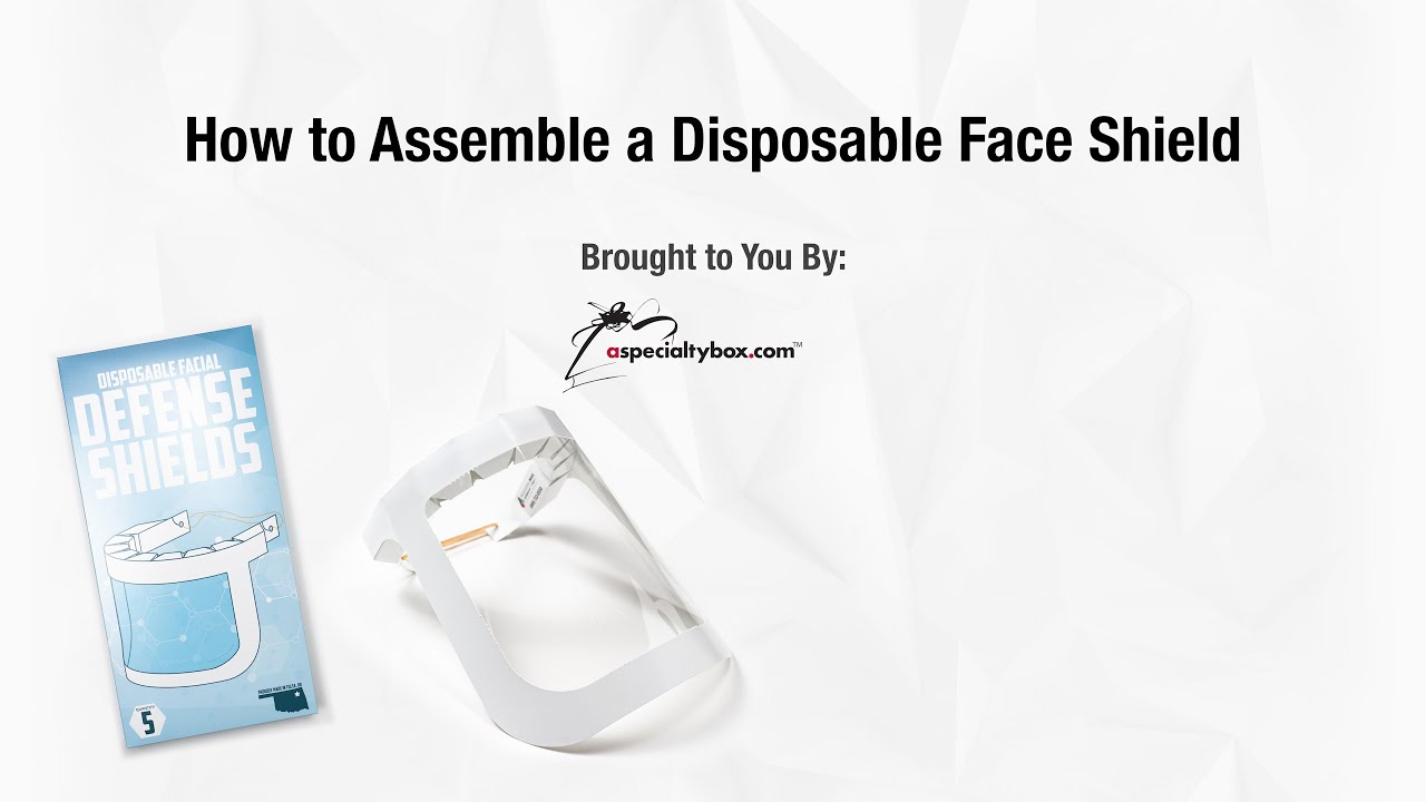 Disposable Face Shield Assembly