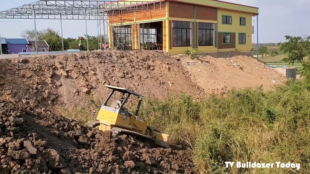New Amazing Project, KOMASTU Dozer D30P With 12 Ton Truck, Fill The Pit