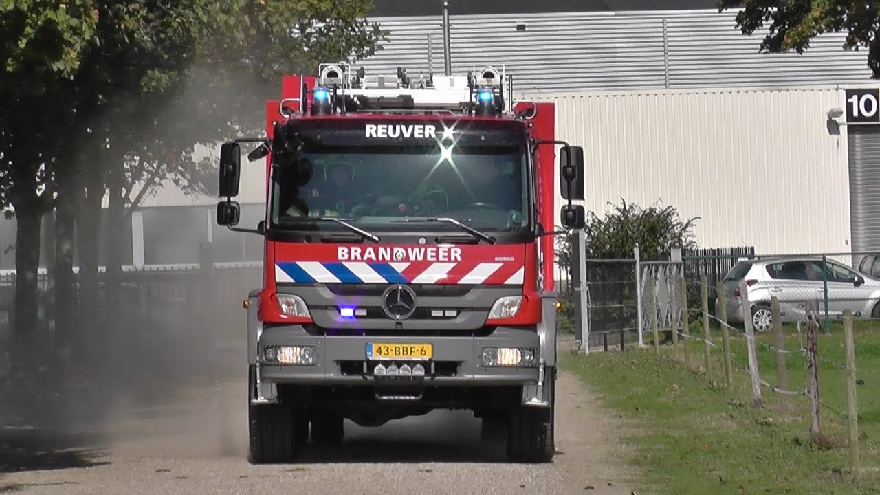 Prio 1: 3x TS 23-3331 Brandweer Reuver naar Autobrand en Ongeval, 75 Jaar Brandweer Reuver