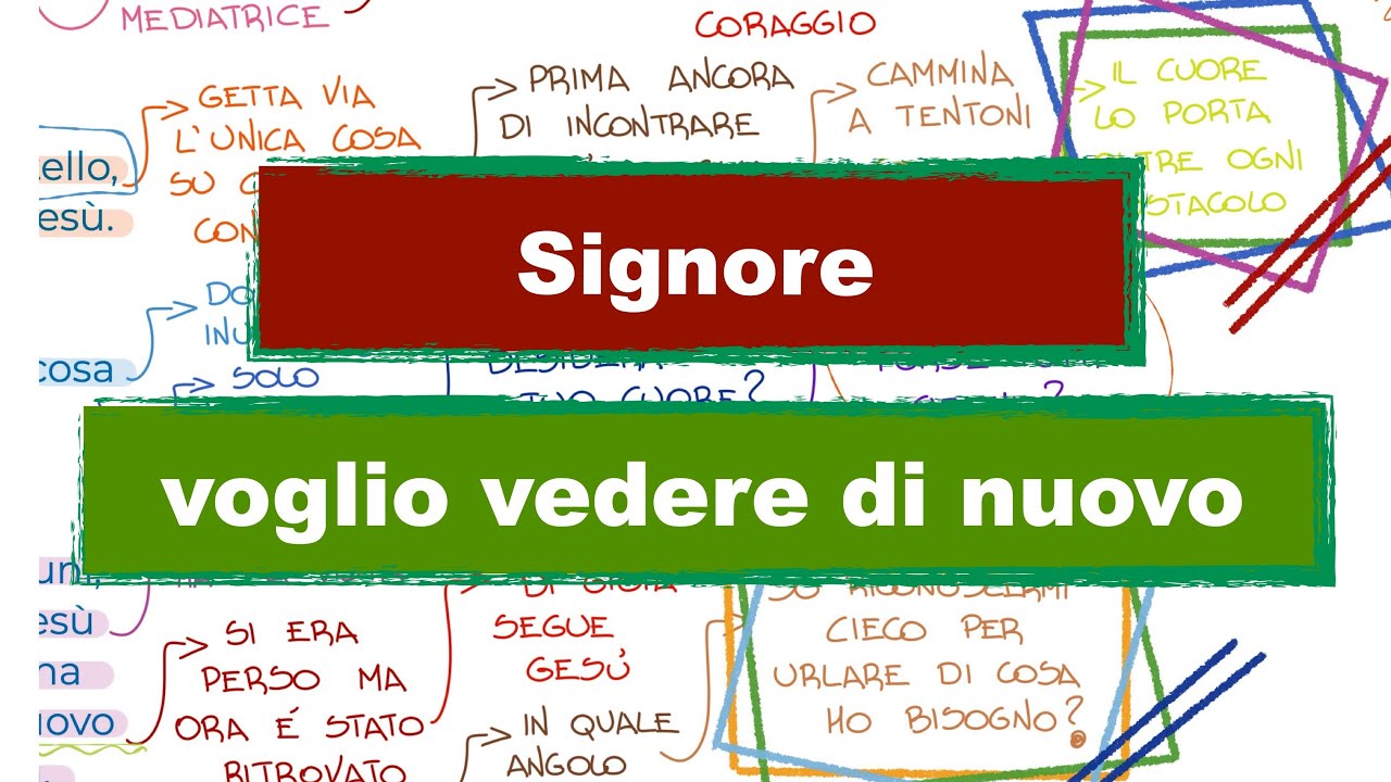 Signore voglio vedere di nuovo (Mc 10,46-52) GIOVEDÌ 30 MAGGIO Vangelo del giorno
