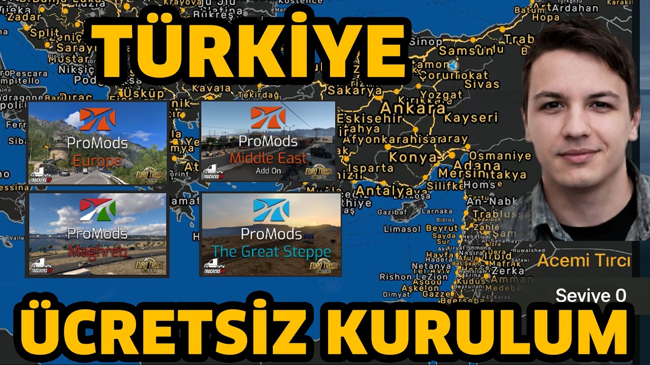 ProMods  T&uuml;m Haritalar ve T&uuml;rkiye Haritası Kurulumu - B&uuml;y&uuml;k Harita Kurulum 2. Video
