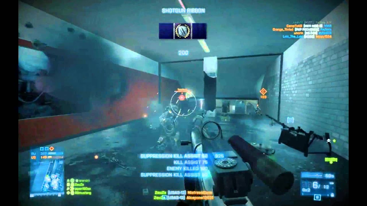 Battlefield 3 USAS-12 Metro 9 Killstreak
