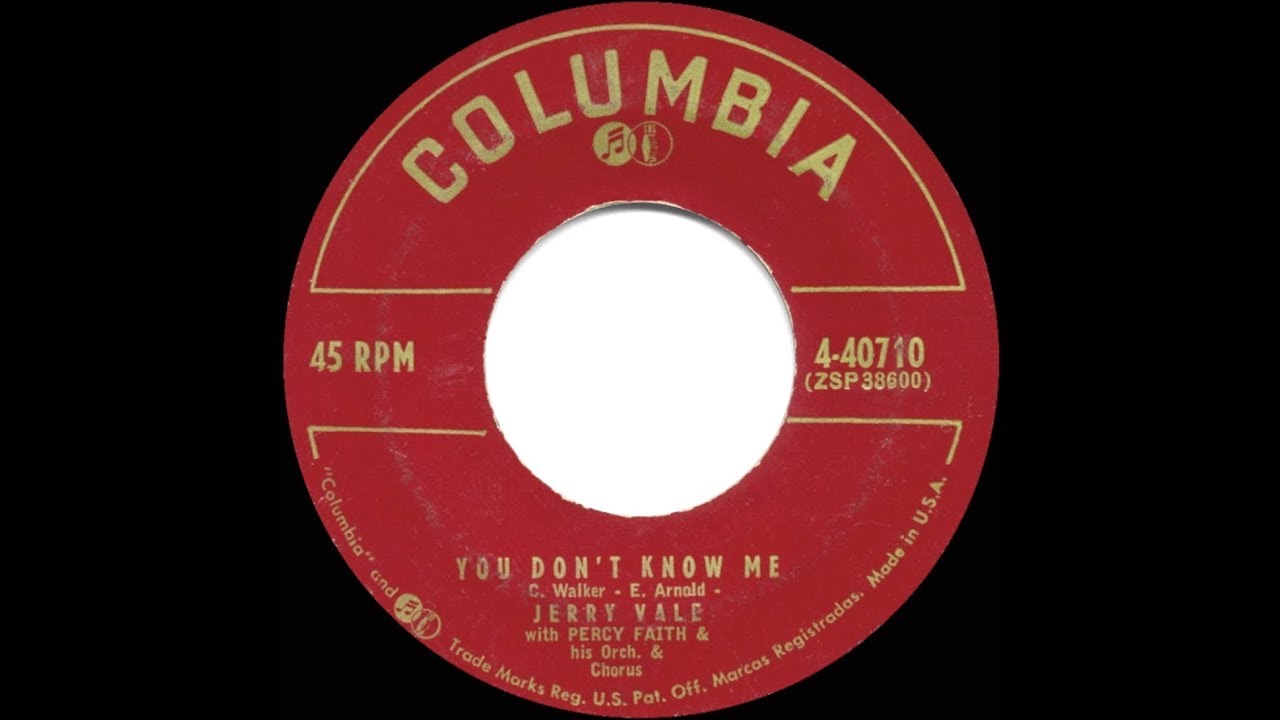 1956 HITS ARCHIVE: You Don’t Know Me - Jerry Vale