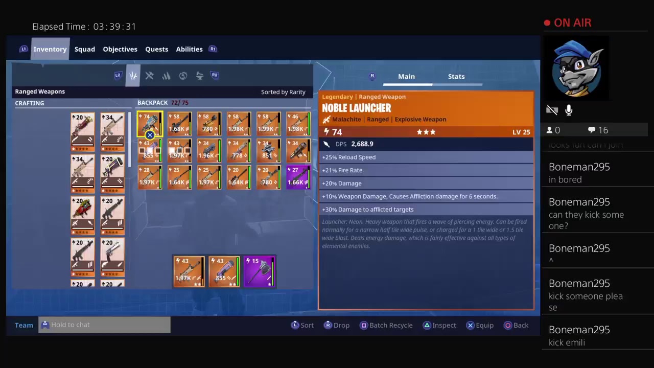 Johnny_Slays's Live PS4 Broadcast STW Scammers