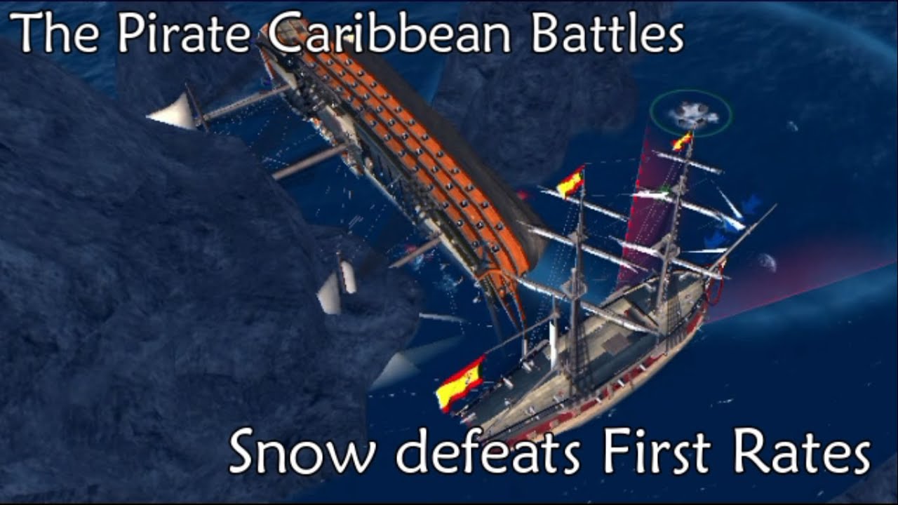 Snow VS Galleon and 2 First Rates - The Pirate Caribbean Hunt