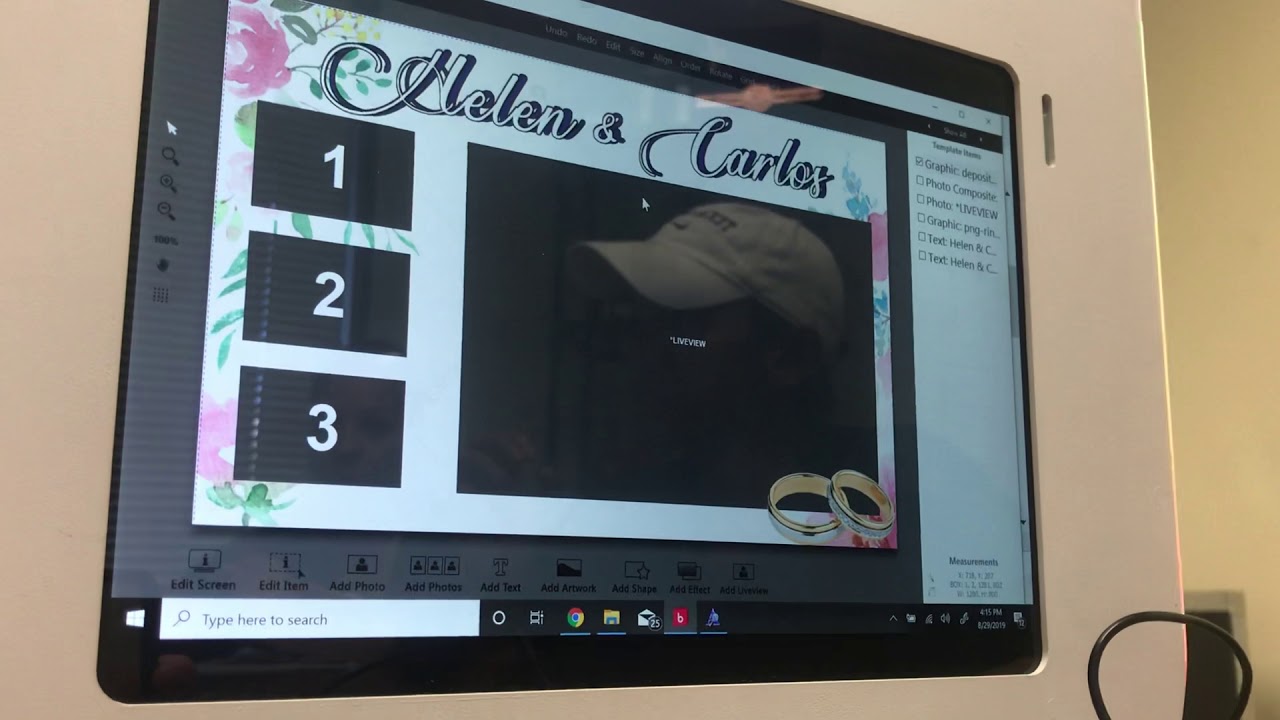 Customizing screen templates on darkroom booth 3 with photo booth help desk