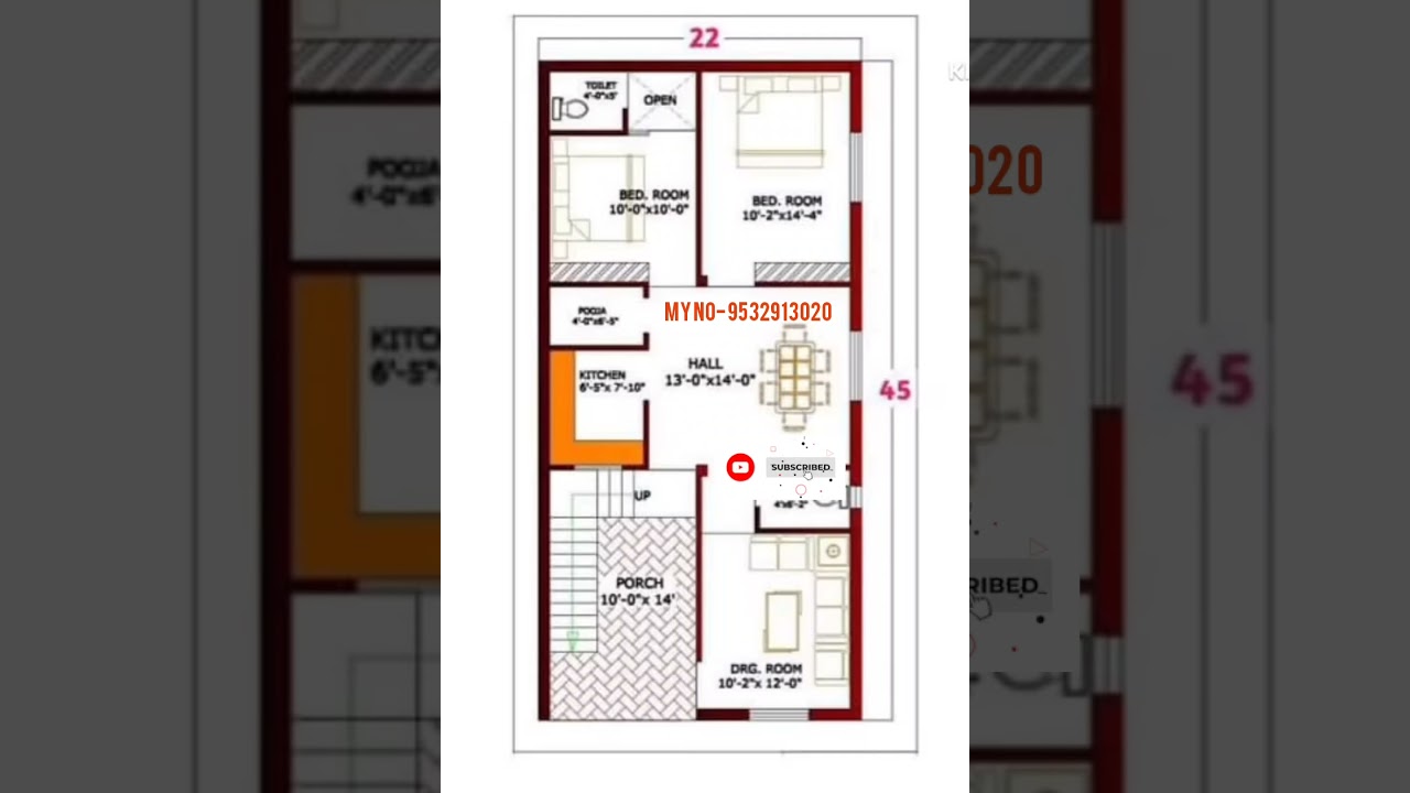 22x45 house plan 