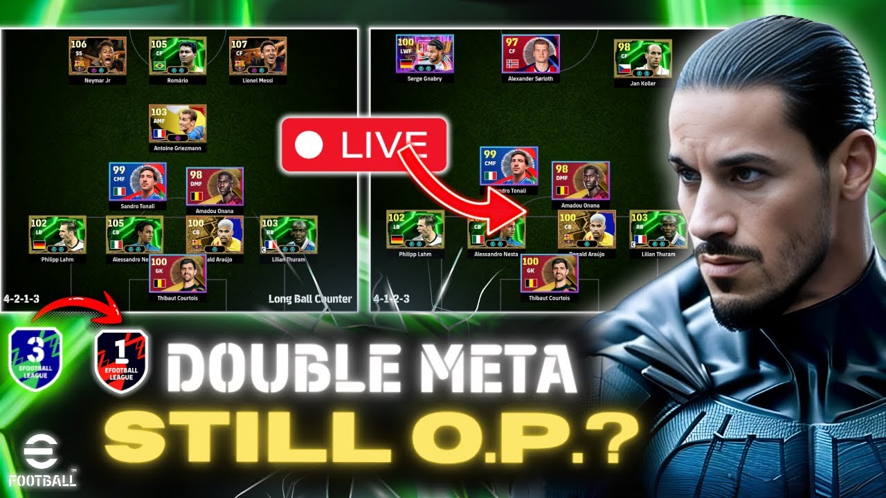 What is the M.E.T.A. in eFootball? 🥼🧪 (DOUBLE META TEST) 🔴 eFootball 2025 LIVE with Mednasah