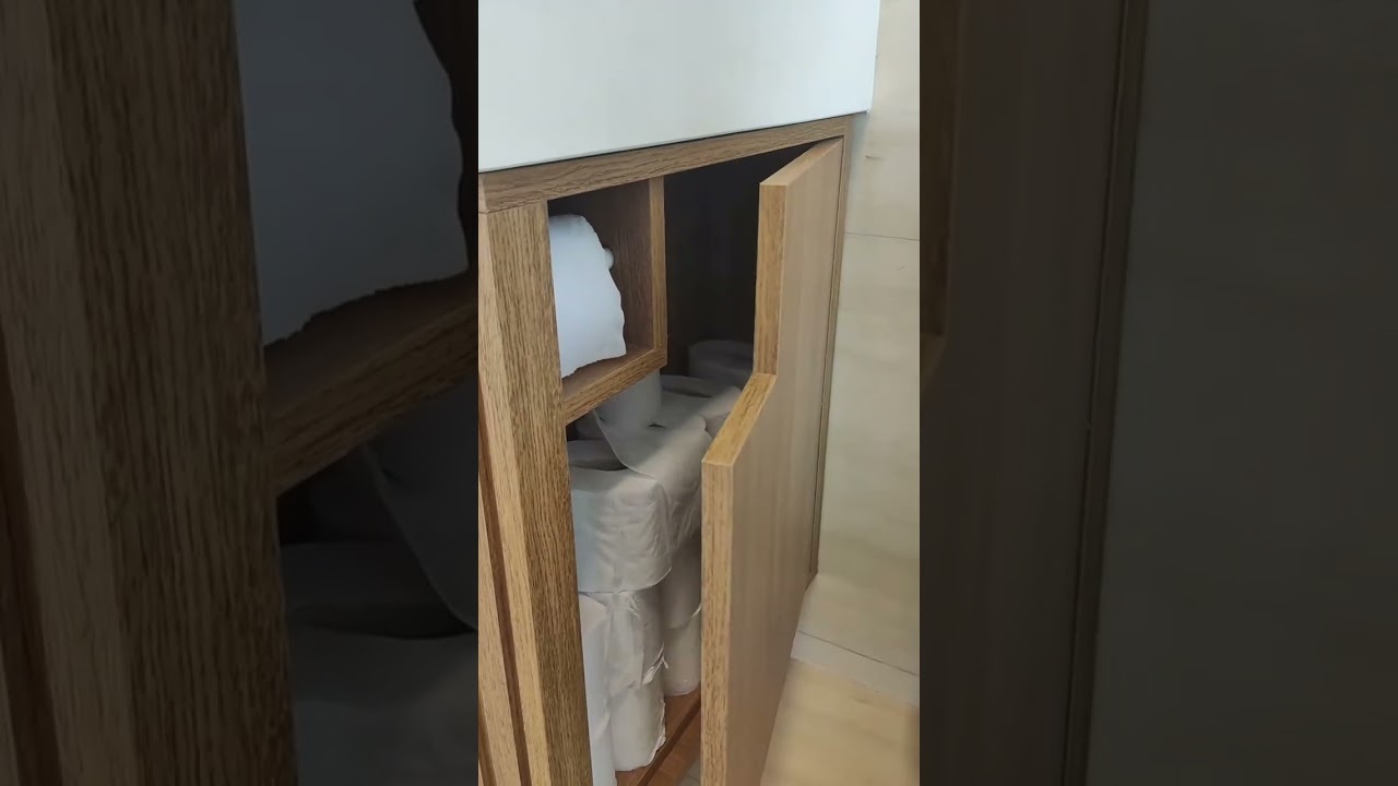 Banheiro em MDF Freij&oacute; Puro Duratex #duratex #moveisplanejados